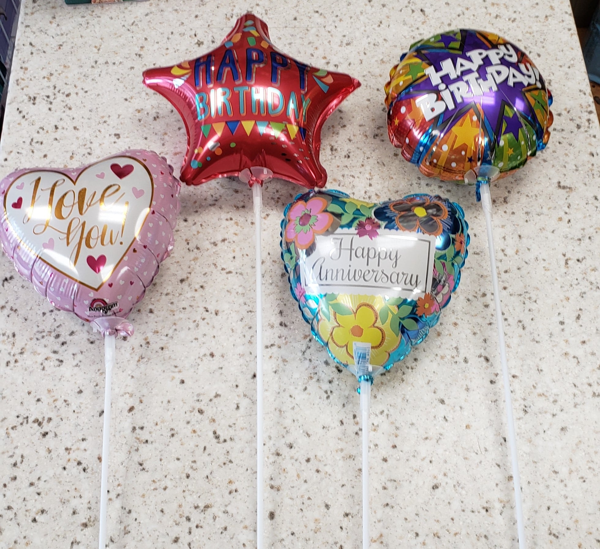 9 inch Stick Balloon (Design Will Vary)